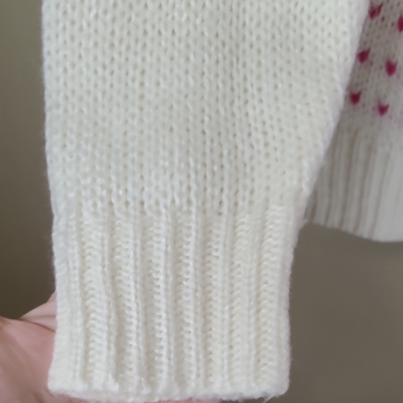 a.n.a. Women’s Fair Isle Sweater White Pink Burgundy Knit Pullover Size Medium - Picture 7 of 14